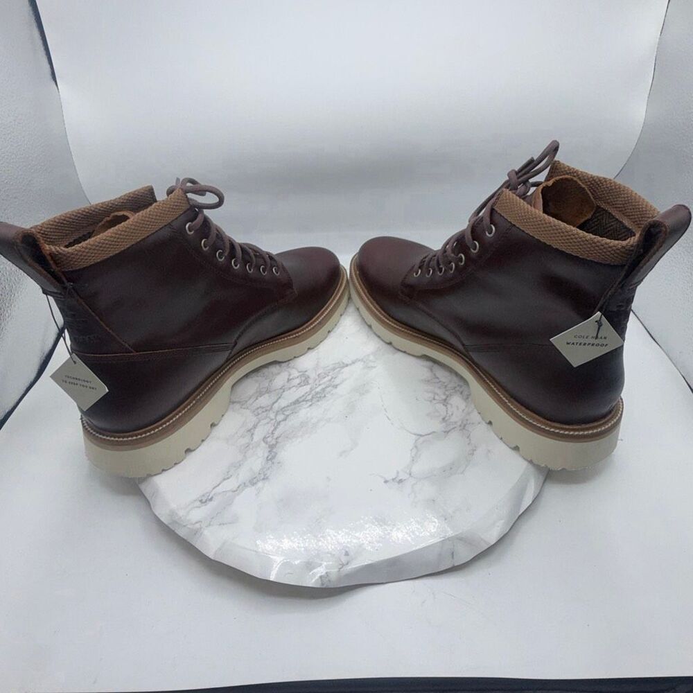 COLE HAAN American Classics Plain Toe Boot Waterproof Woodbury/Egret Waterproof- - Picture 7 of 12